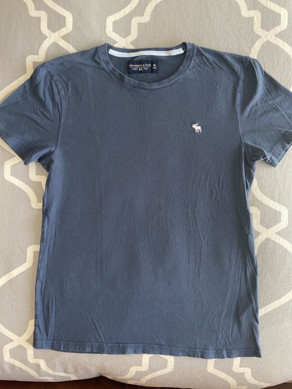 Abercrombie & Fitch Navy Short Sleeve Logo Tee